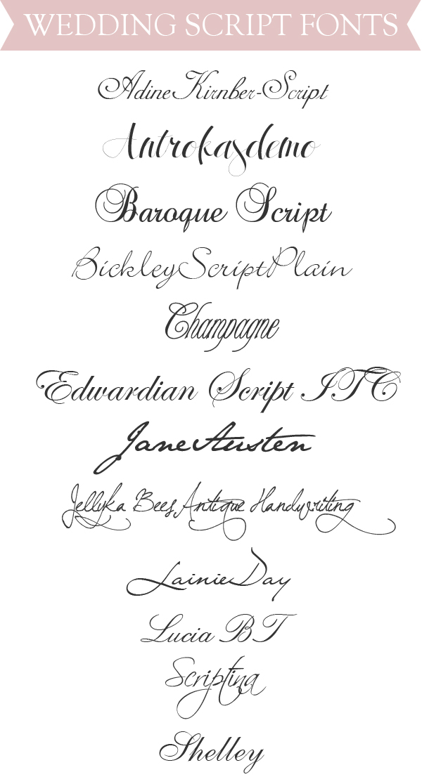 Best Wedding Script Fonts