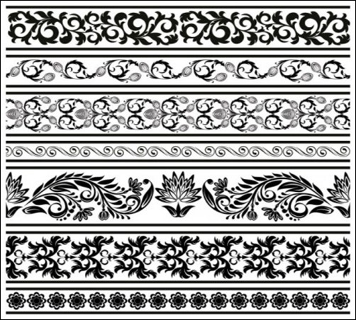 Black and White Pattern Vector Free