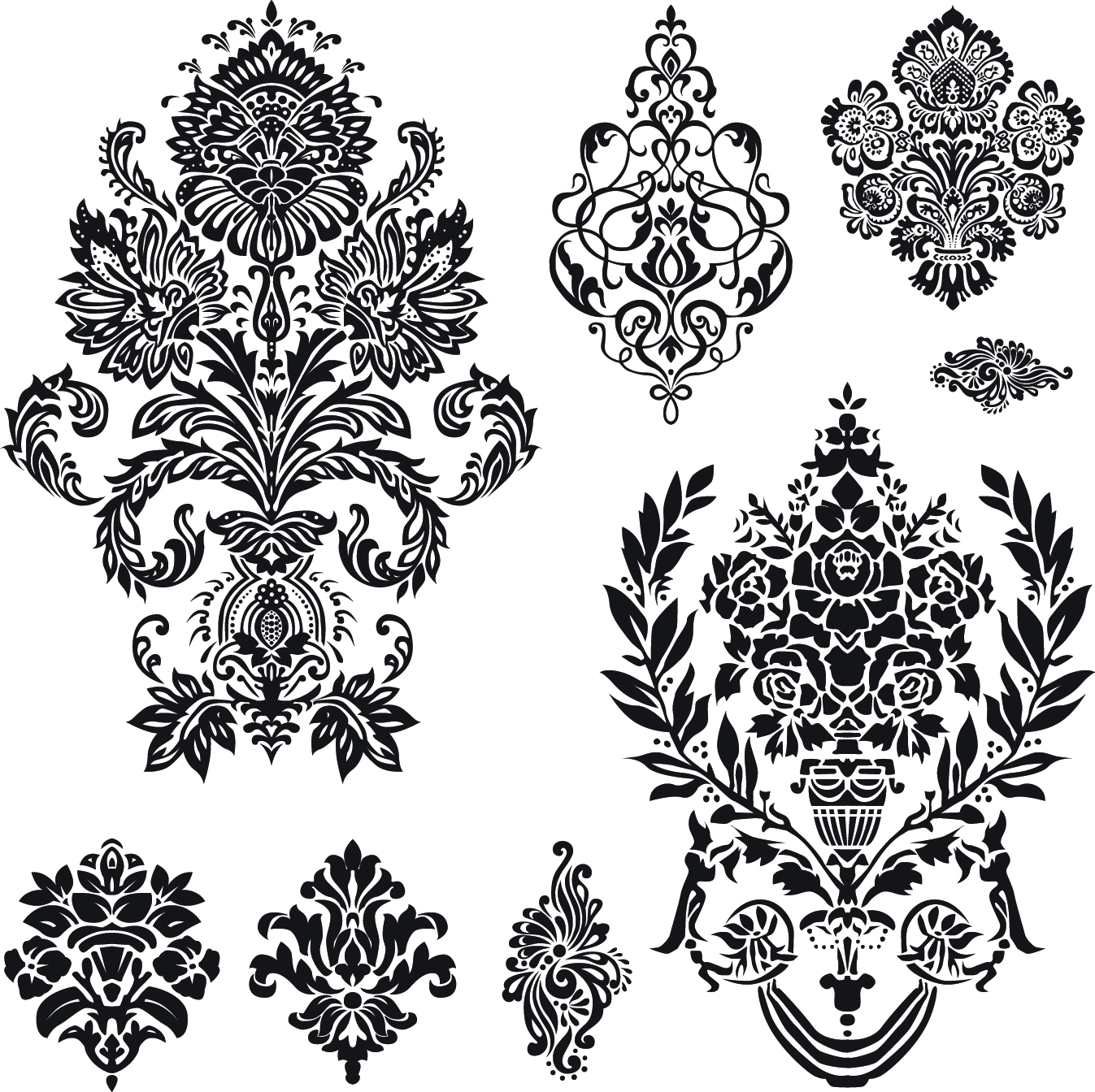 Black and White Vector Patterns