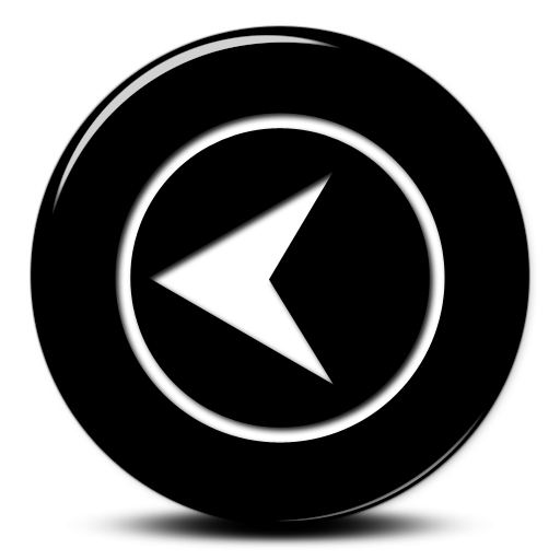 Black Back Button Icon