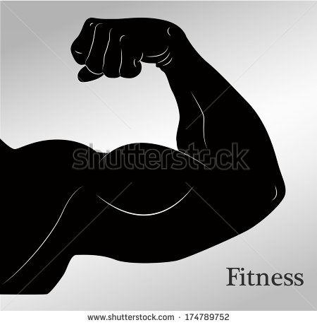 Black Cartoon Arm Muscles