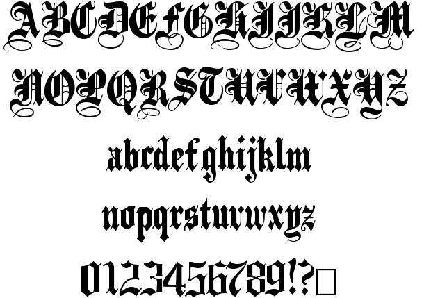 13 Gothic Black Font Images