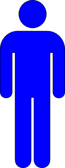 Blue Boy Stick Figure