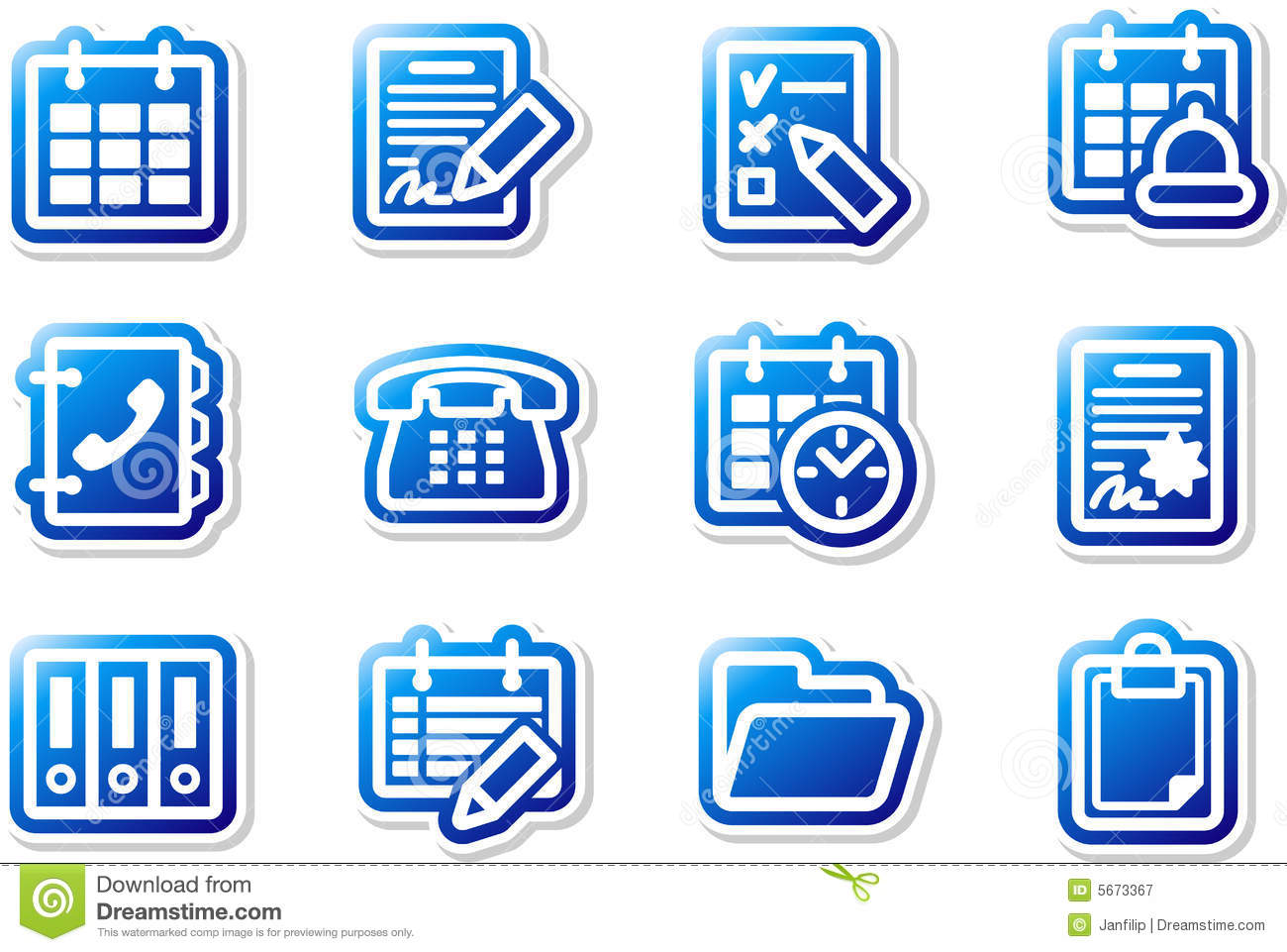 Blue Icon Set