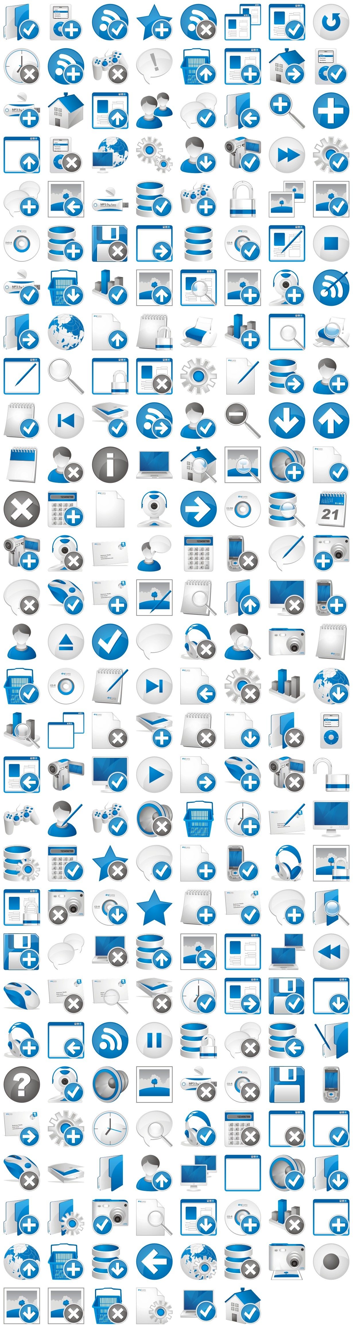 Blue Icon Set