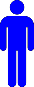 Blue Man Icon Clip Art
