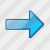 Blue Right Arrow Icon