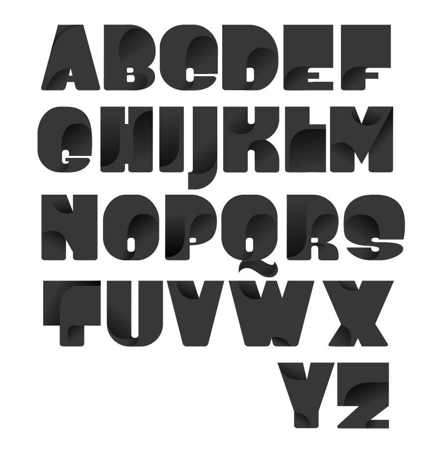 Bold Fonts Alphabet Letters