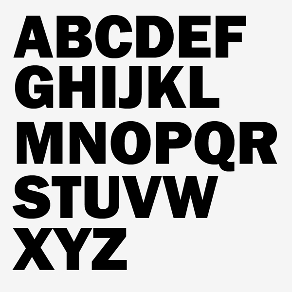 Bold Fonts Alphabet Letters
