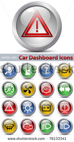 Car Dashboard Symbols Icons