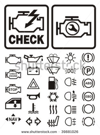 Car Dashboard Warning Lights Symbols