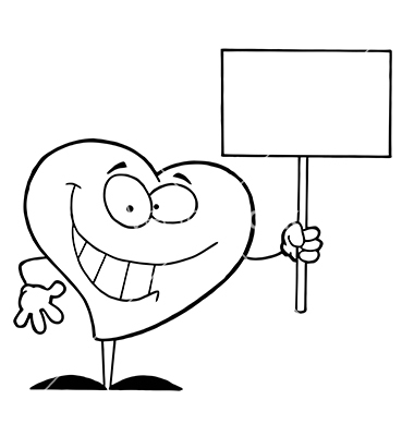 Cartoon Holding Sign