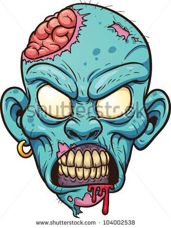 Cartoon Zombie Head