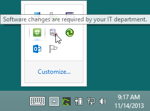 Center Software Updates System Tray Icon