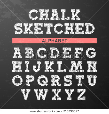 Chalk Alphabet Vector Font