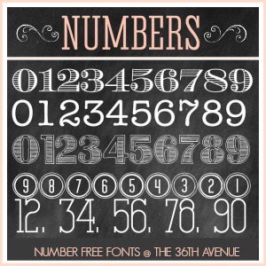 13 Chalk Numbers Font Images