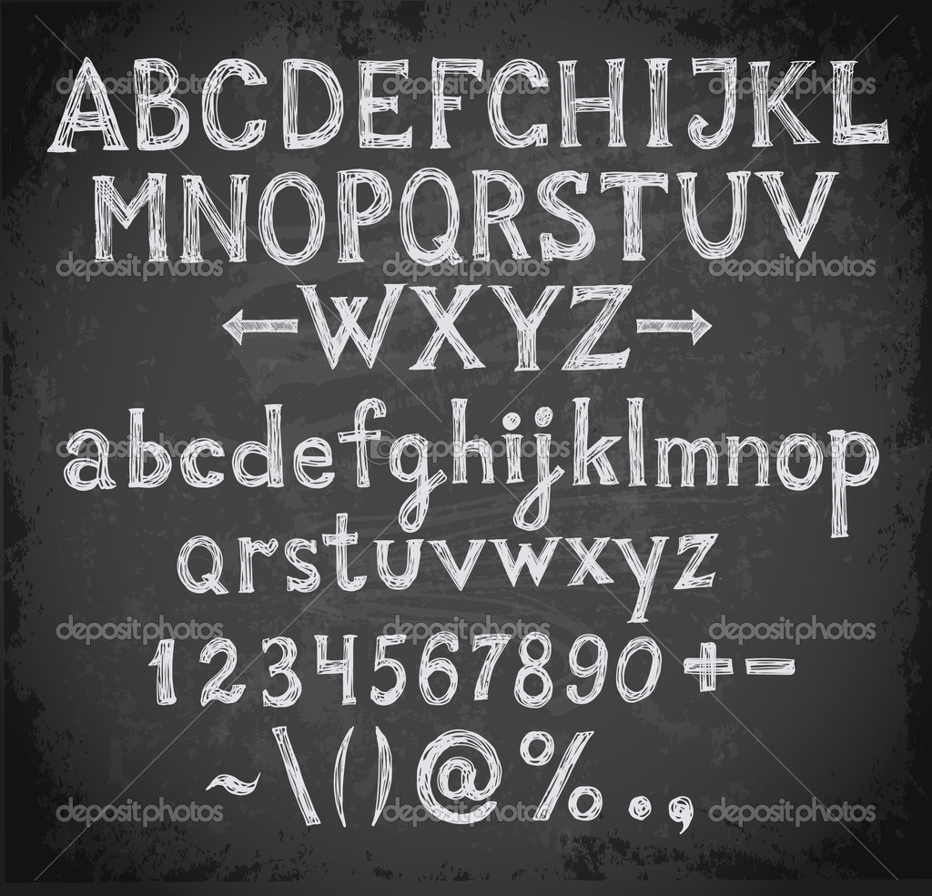 Chalkboard Font Numbers