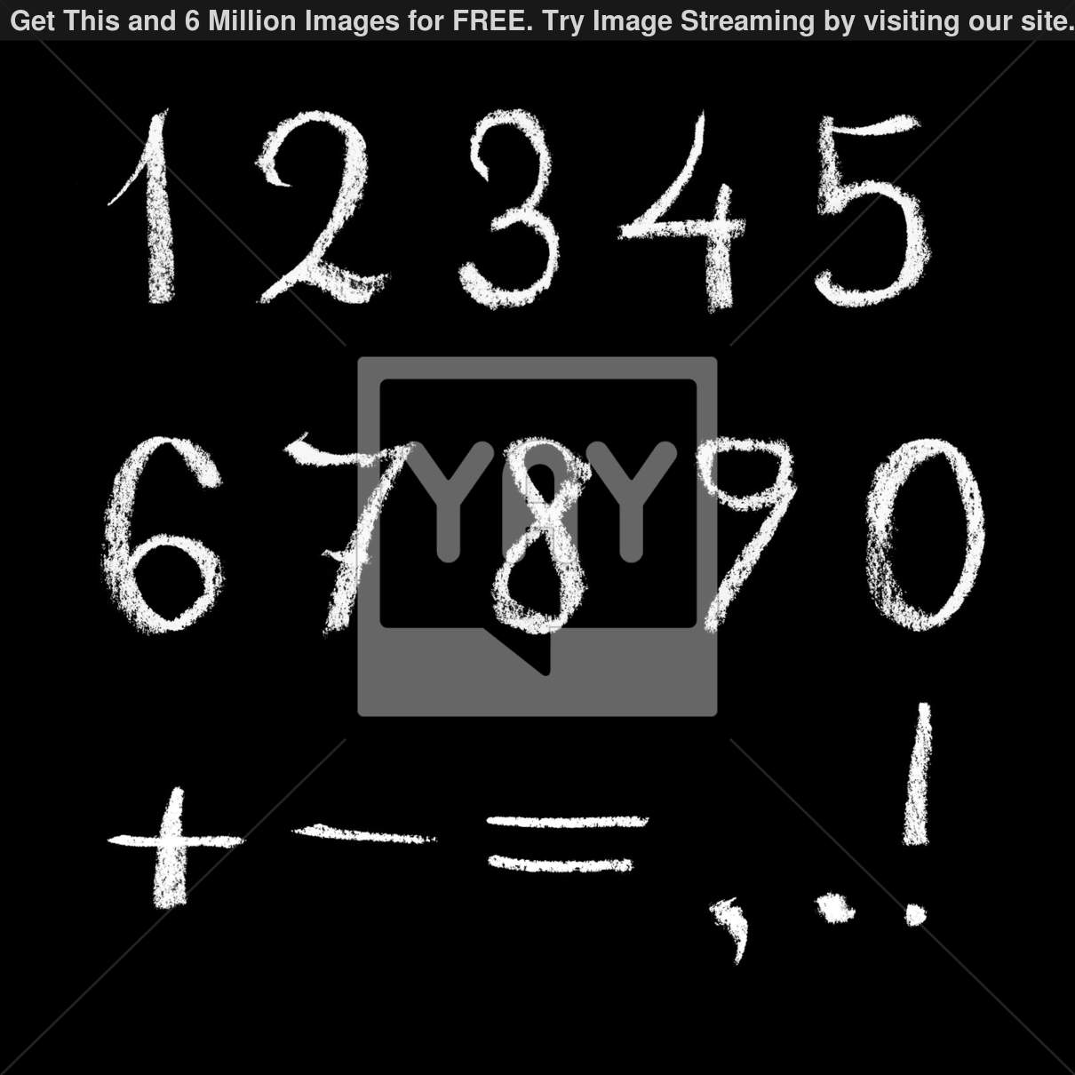 Chalkboard Fonts with Numbers Chalkboard Fonts with Numbers