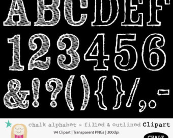 Chalkboard Letters Numbers