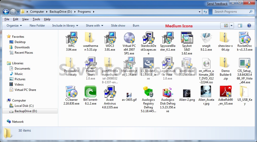 Change Icon Size Windows 7