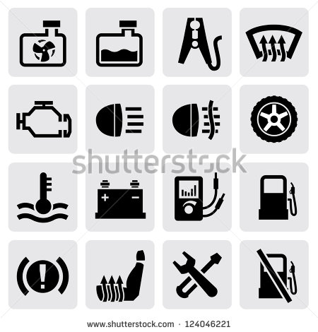 Check Engine Icon Light Vector