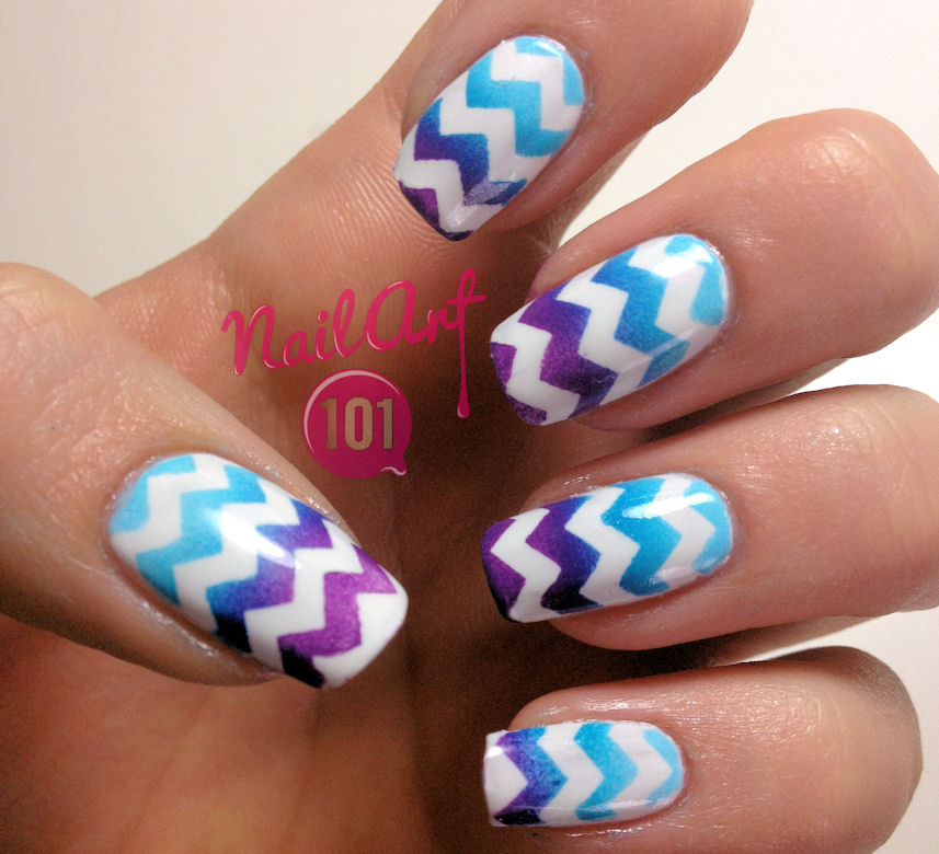 Chevron Nail Art Chevron Nail Art