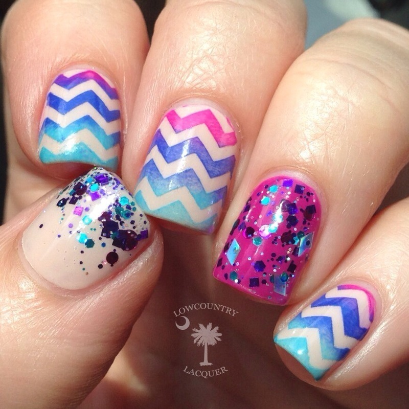 Chevrons Colorful Nail Designs