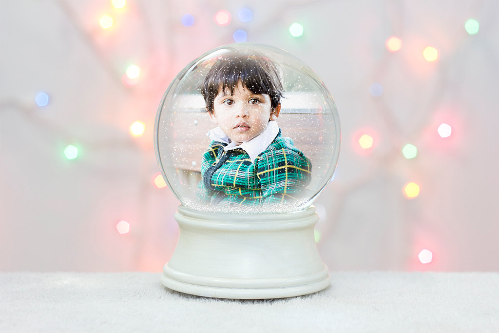 Christmas Snow Globe Template Photoshop