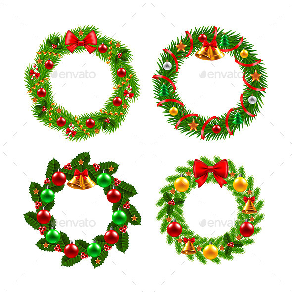 Christmas Wreath Vector Christmas Wreath Vector