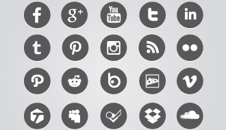 Circular Social Media Icons