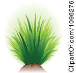 Clip Art of Green Tufts of Grass