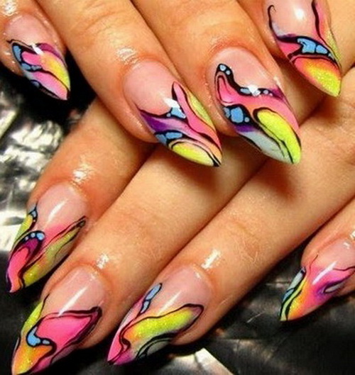 Colorful Acrylic Nail Designs