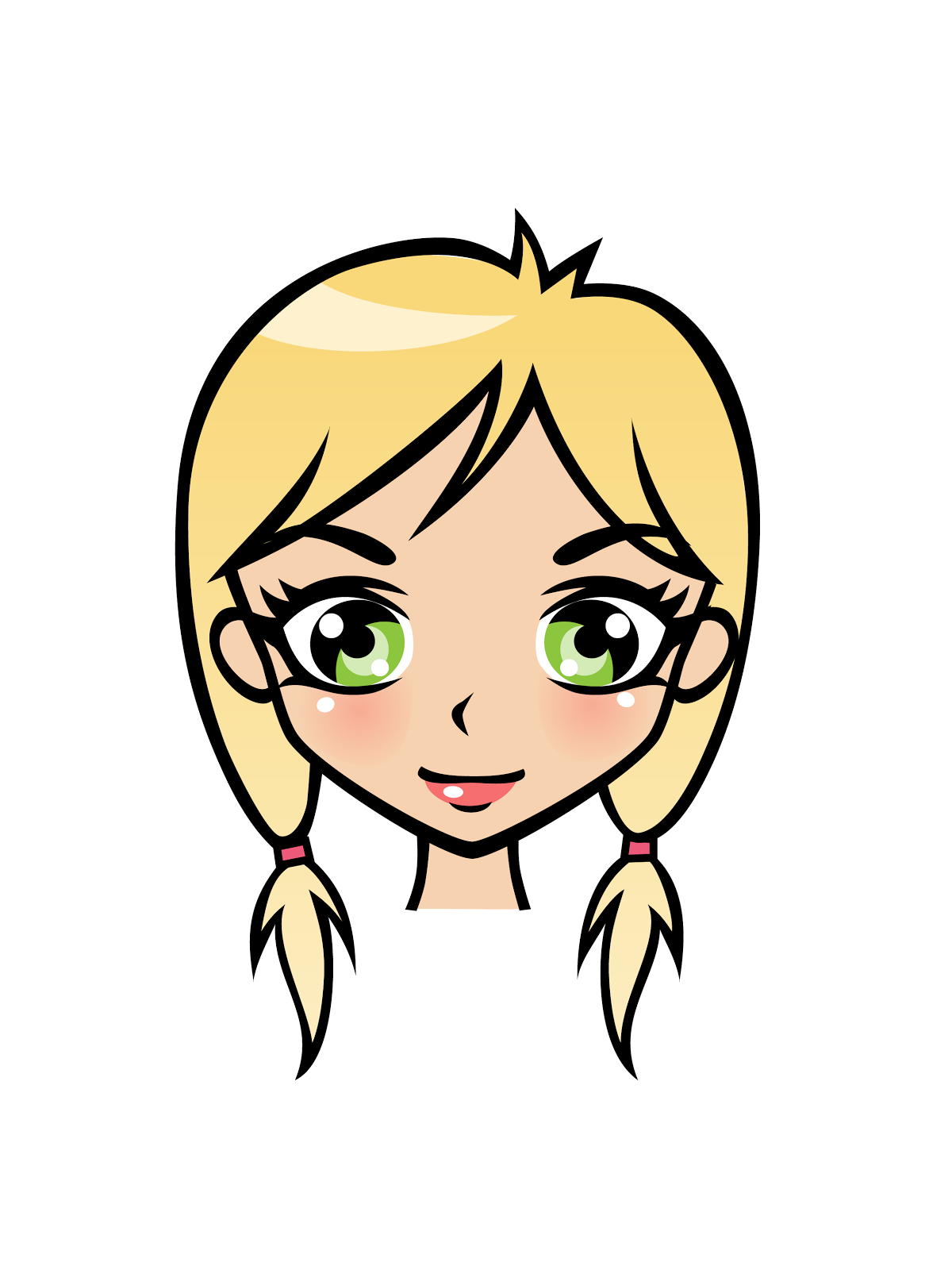 Cute Cartoon Girl Clip Art