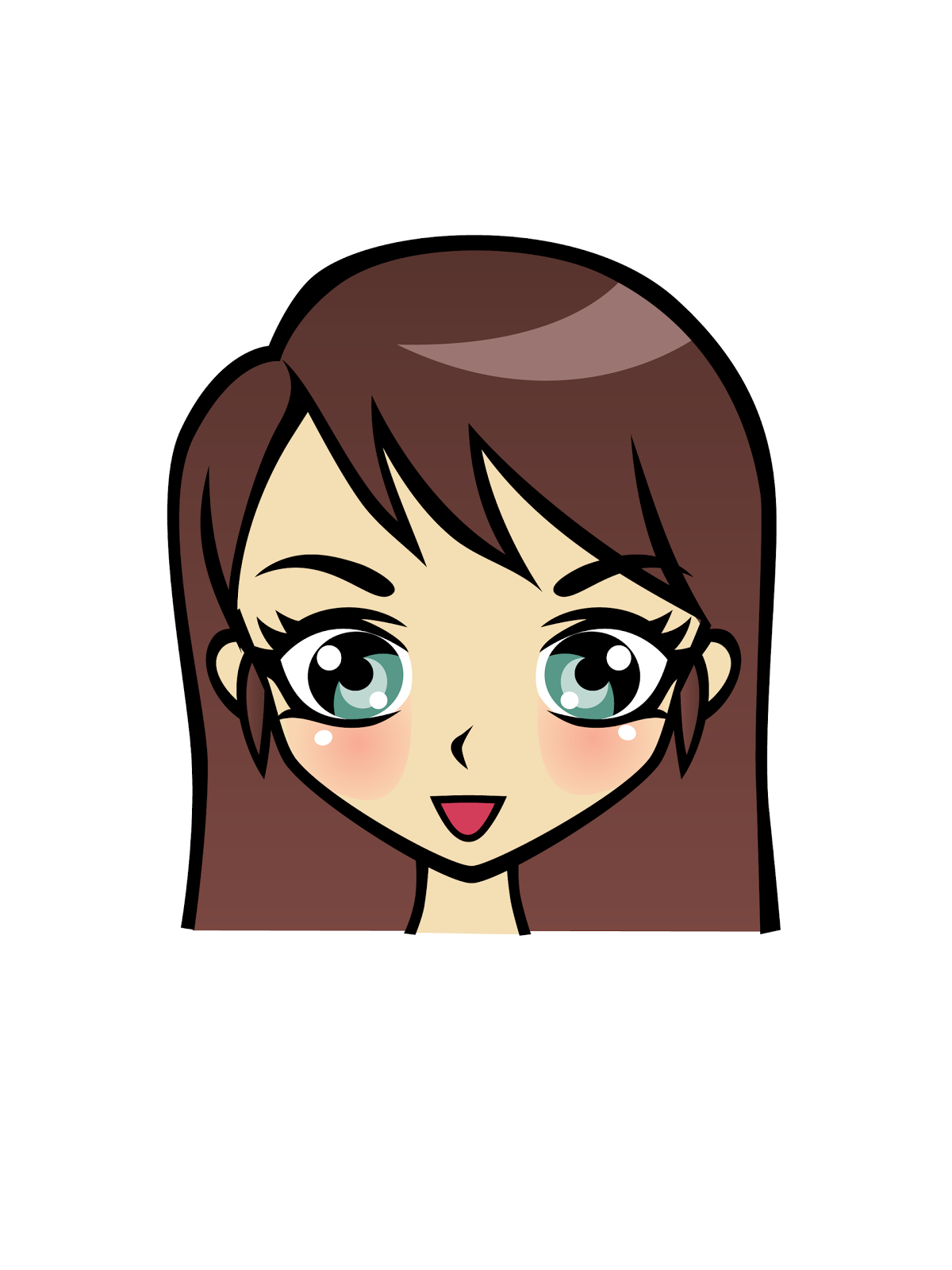 Cute Cartoon Girl Clip Art