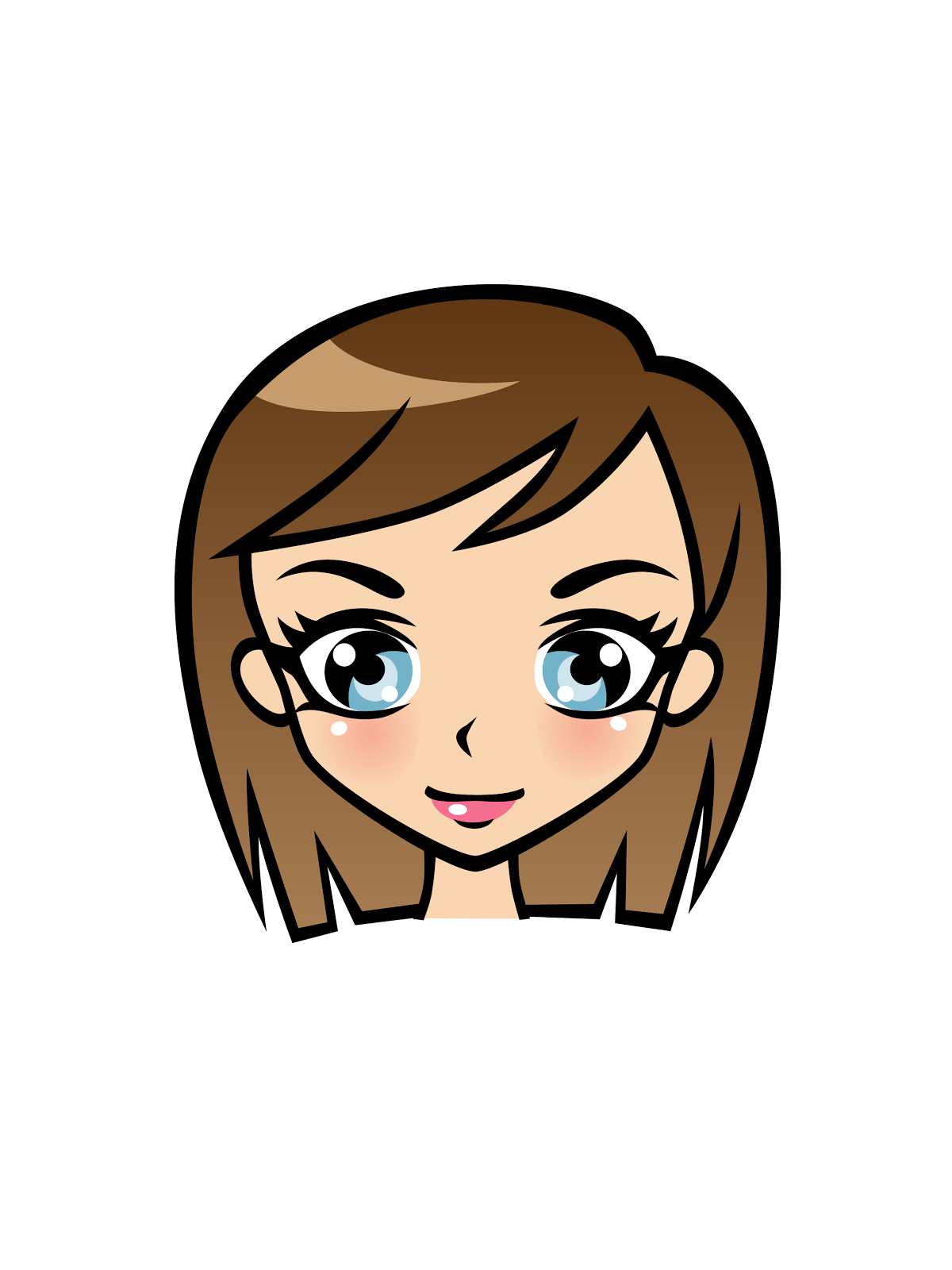 Cute Cartoon Girl Clip Art