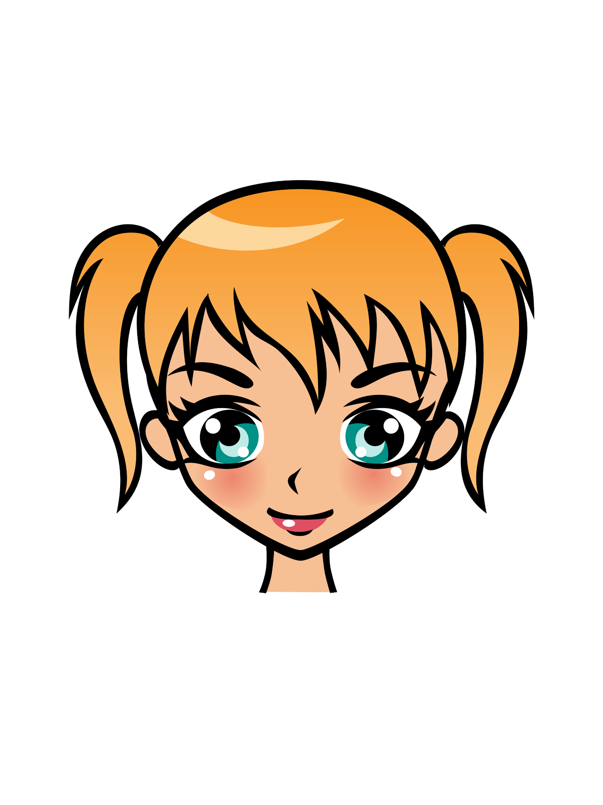 Cute Cartoon Girl Clip Art