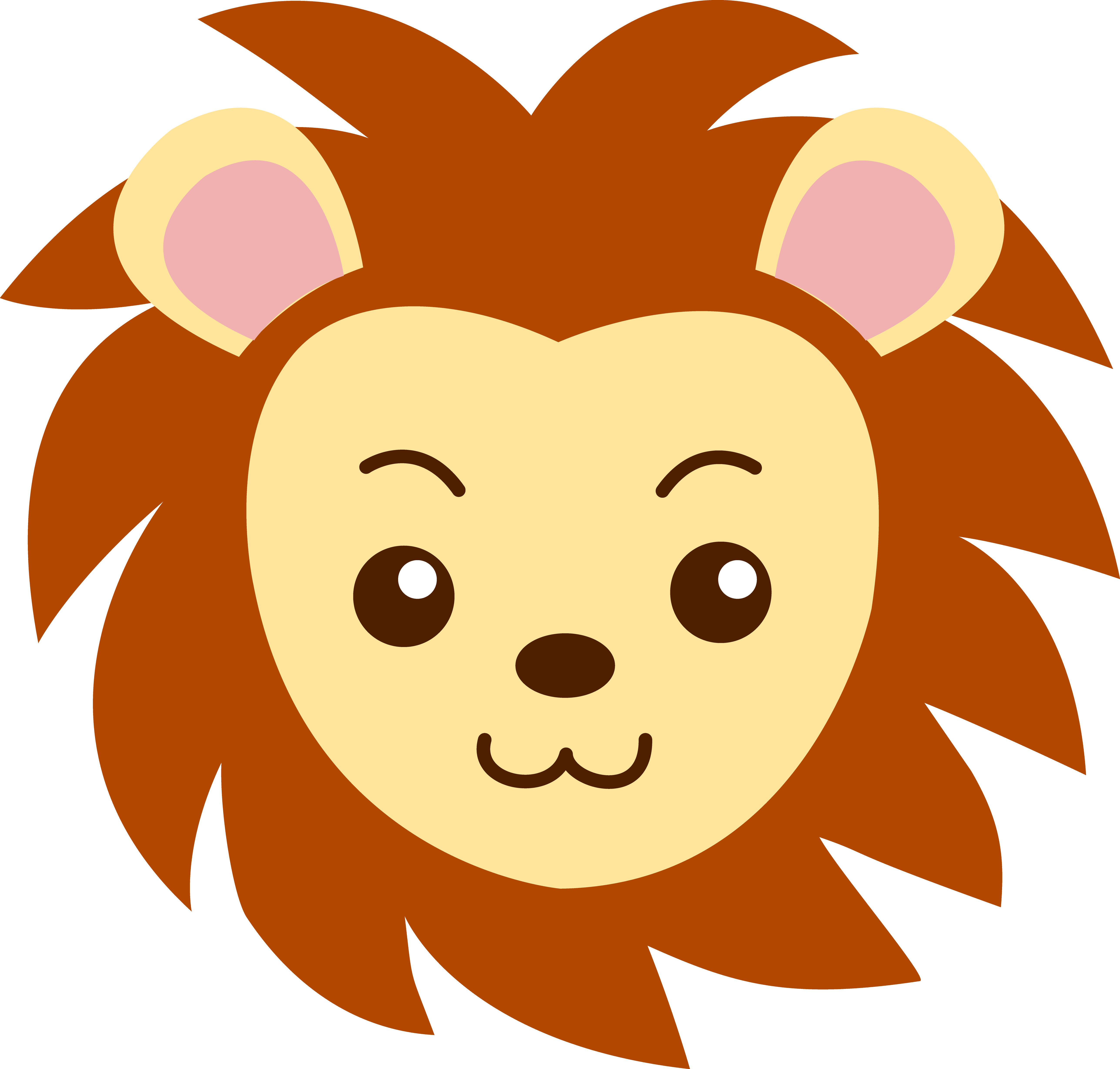 Cute Lion Face Clip Art