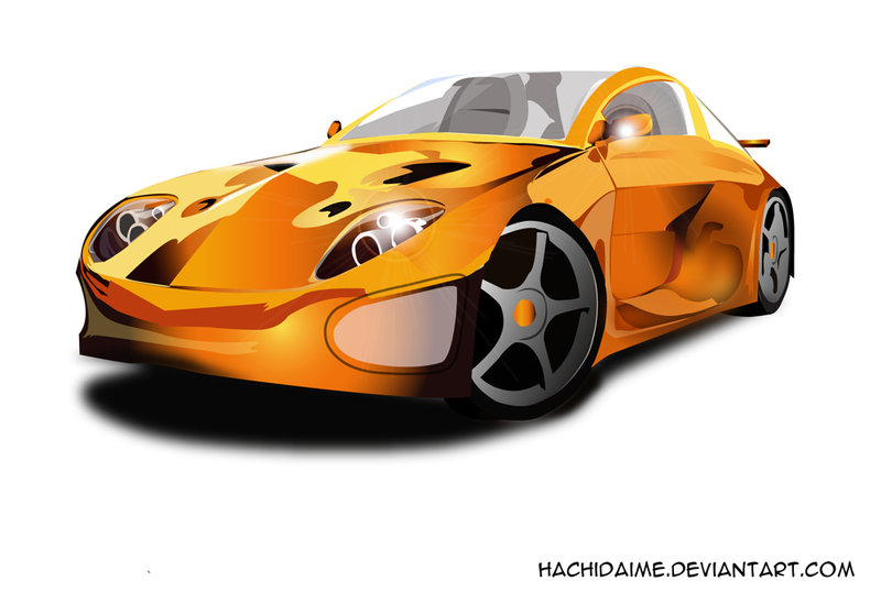 Digital Vector Sports Car