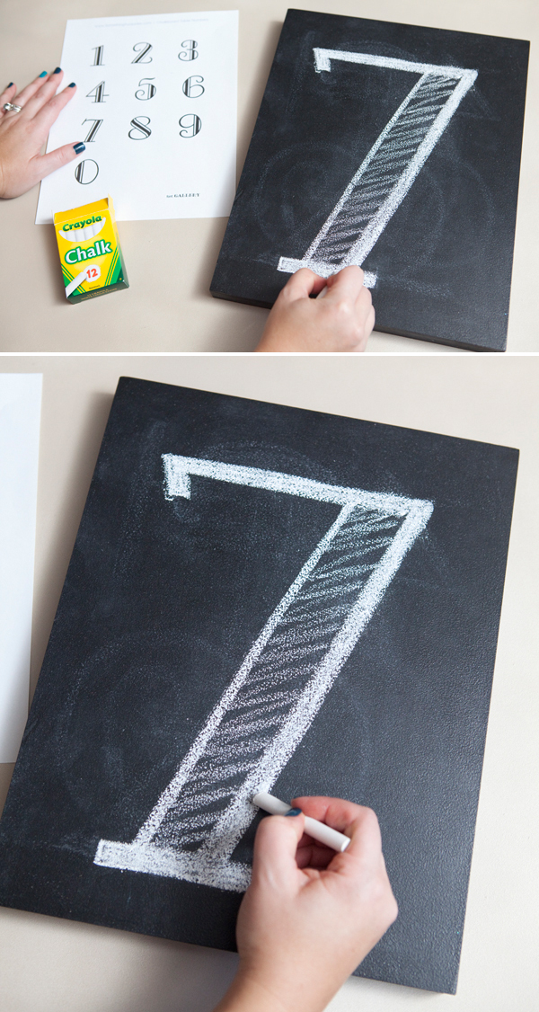 DIY Chalkboard Table Numbers