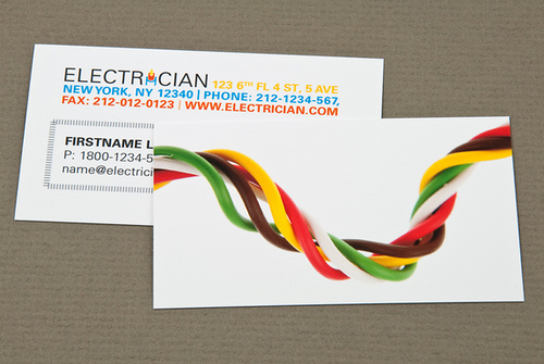 Electrician Business Card Designs Electrician Business Card Designs