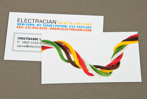 Electrician Business Card Designs