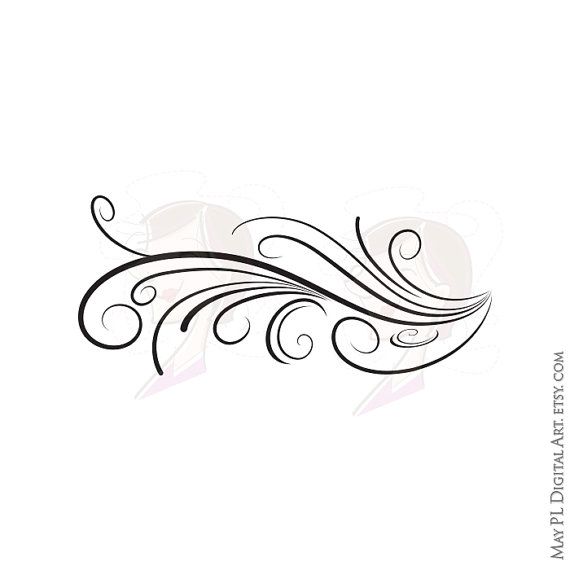 Elegant Swirl Border Clip Art
