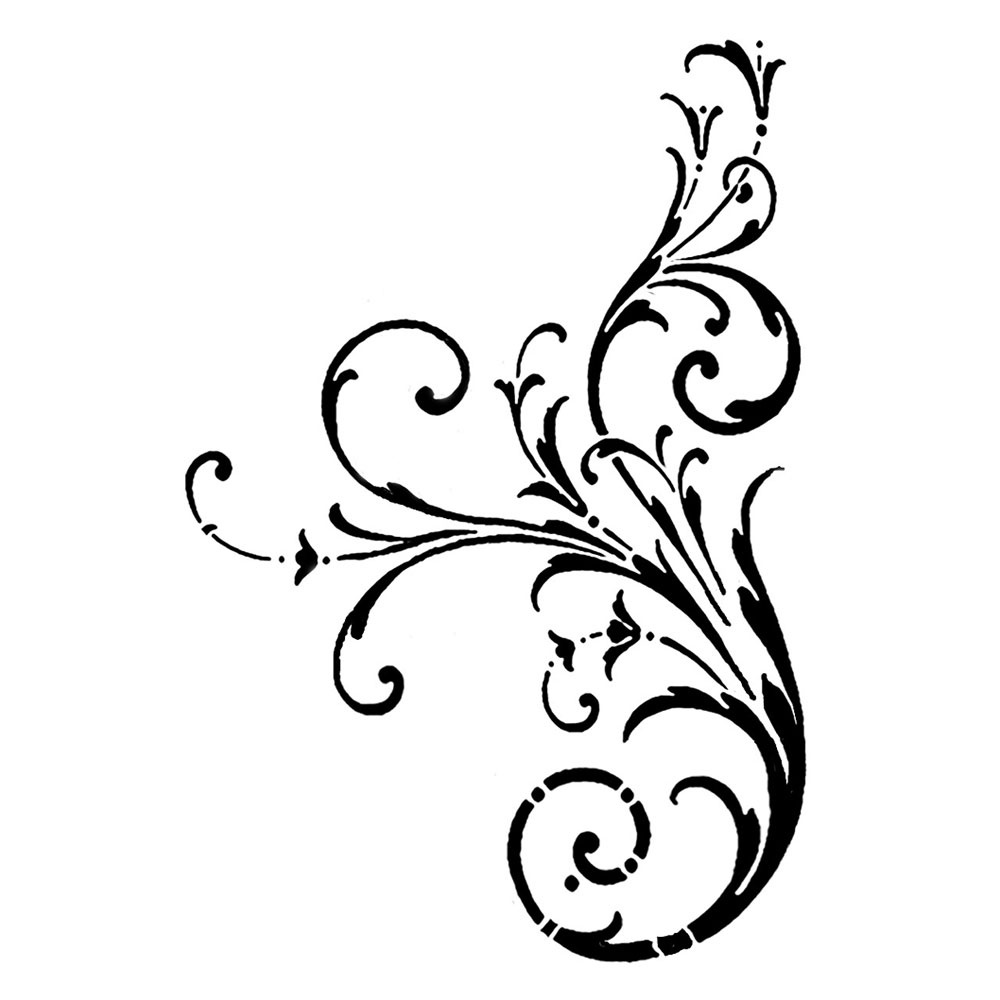 Elegant Swirl Designs Clip Art