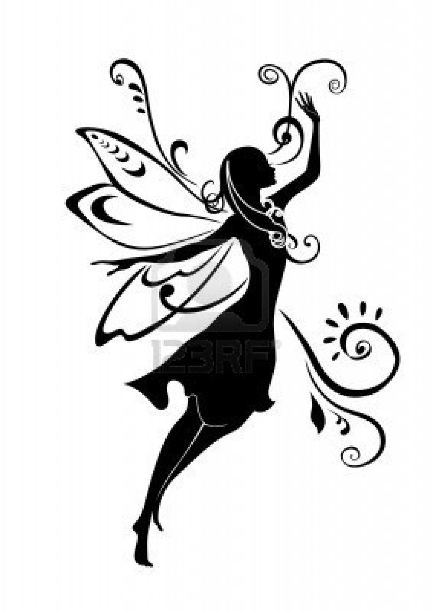 Fairy Silhouette Vector Illustration