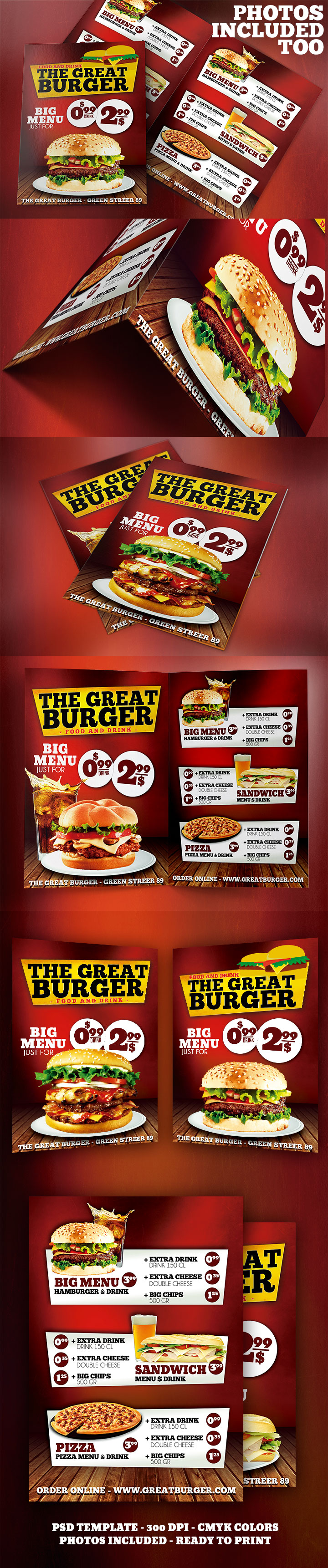 Fast Food Restaurant Menu Templates