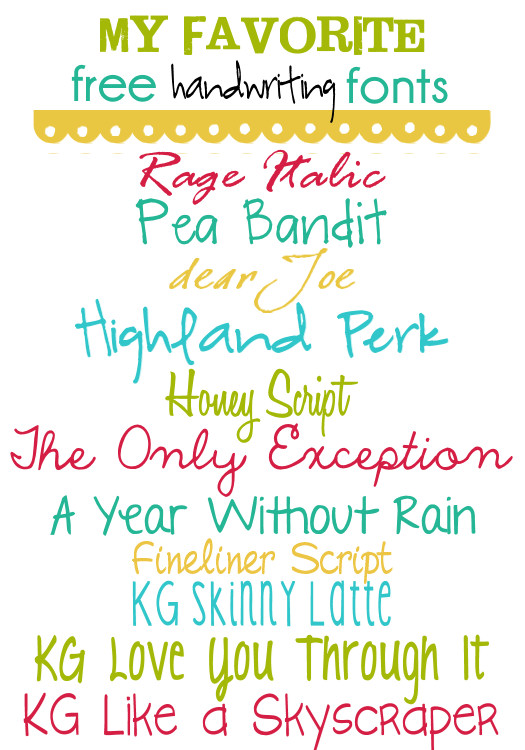 Favorite Handwriting Fonts Free Favorite Handwriting Fonts Free