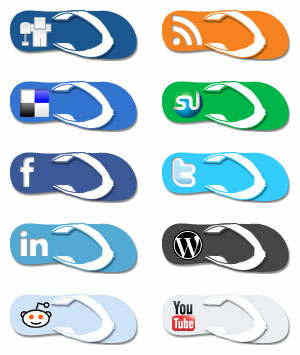 Flip Flop Social Media Icons