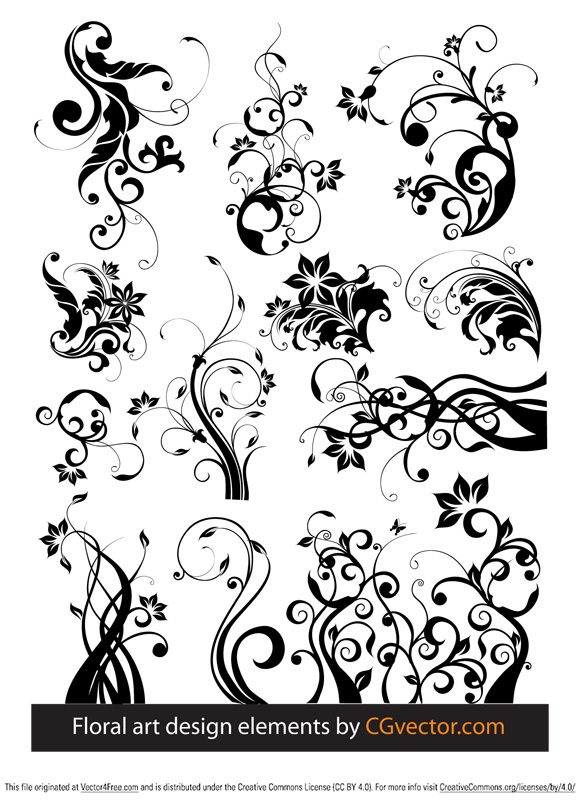 Floral Design Vector Art