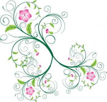 Floral Swirl Vector