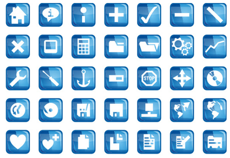 Free Blue Icon Set